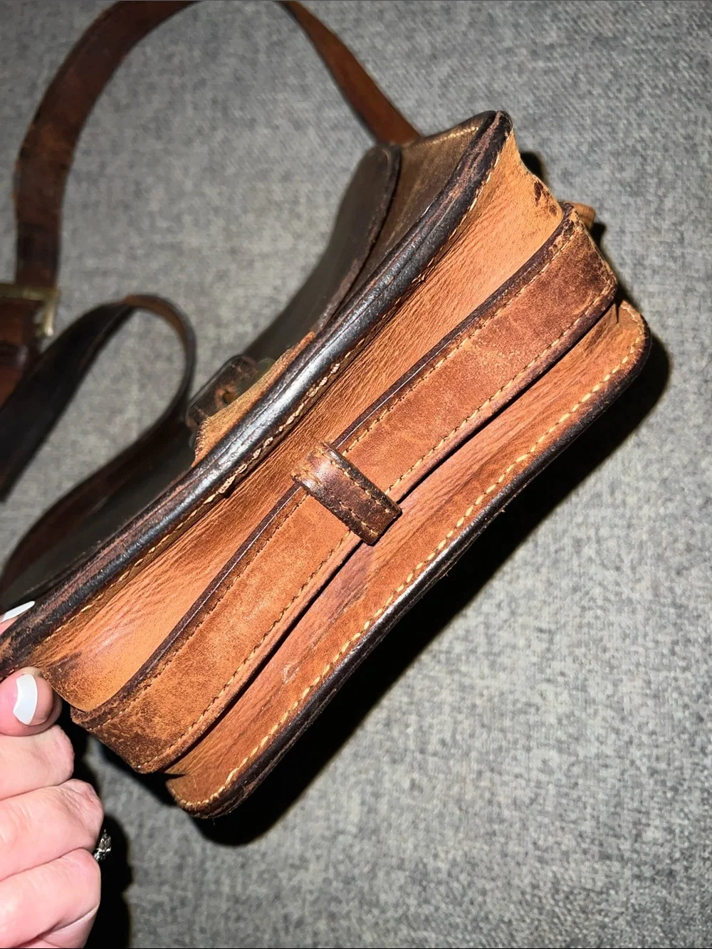Classic Brown Leather Crossbody Bag